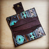 Blue Navajo Wallet With Snap