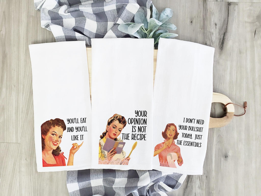 Snarky Retro Tea Towels
