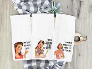 Snarky Retro Tea Towels