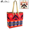 Montana West American Native Collection Dual Sided Print Canvas Fabric Tote