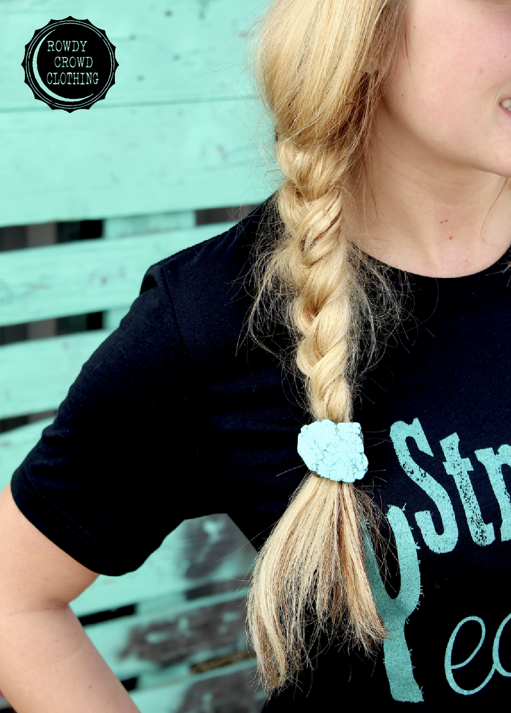 decorative ponytail, rock ponytail, western accessories, ponytail holder, hair tie, hair accessories, western hair accessories, western wholesale, wholesale accessories, wholesale hair accessories, western apparel, western style, turquoise hair tie