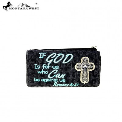 Montana West Scripture Bible Verse Collection Wallet - Turquoise Color