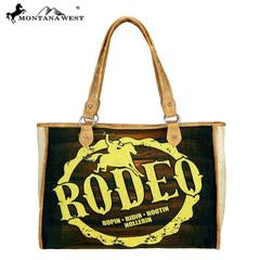 Montana West Rodeo Painting Canvas Tote Bag