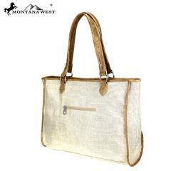Montana West Rodeo Painting Canvas Tote Bag
